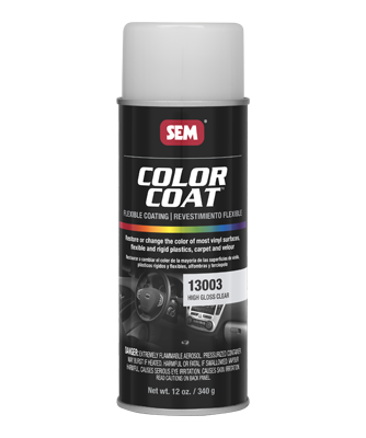 SEM Color Coat is a permanent color solution to correct of change interior colors:  high gloss clear